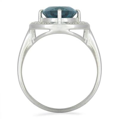 BUY STERLING SILVER LONDON TOPAZ GEMSTONE CLASSIC RING